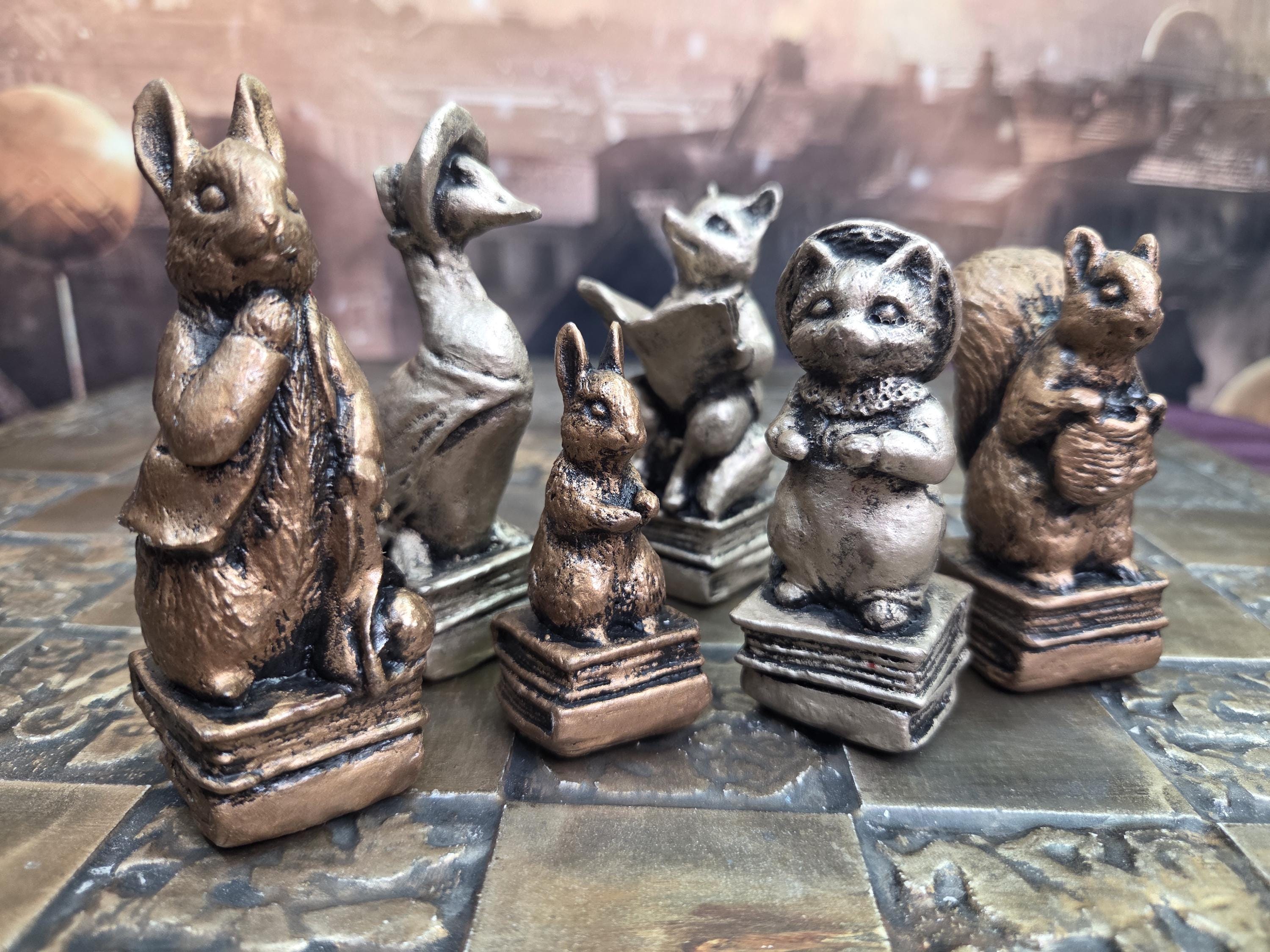 SNEAK PEEK Beatrix Potter Chess Set, Customisable Colours (pieces