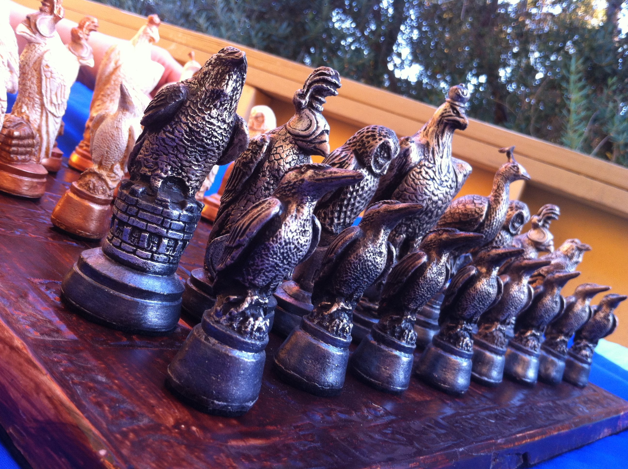 Large Birds Chess Set (pieces Only/board Not Included) Eagle, Peacock ...