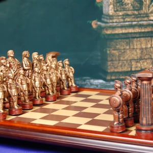 Jogo de xadrez romano, cores personalizáveis (somente peças/tabuleiro não incluído) Com que frequência você pensa no Império Romano?