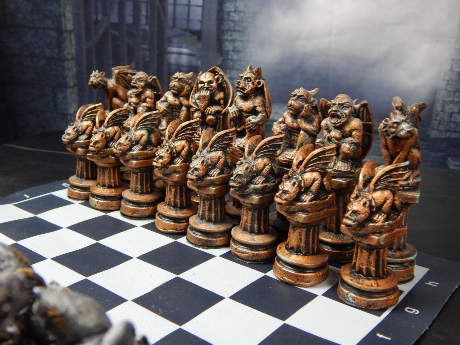 Gargoyles Chess Set, Customisable Colours (pieces Only) - Etsy