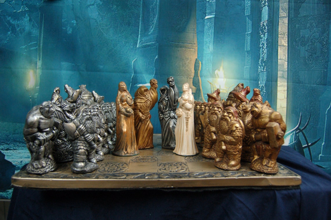 VERY LARGE Fantasy Chess Set, Customisable Colours (pieces Only/board ...