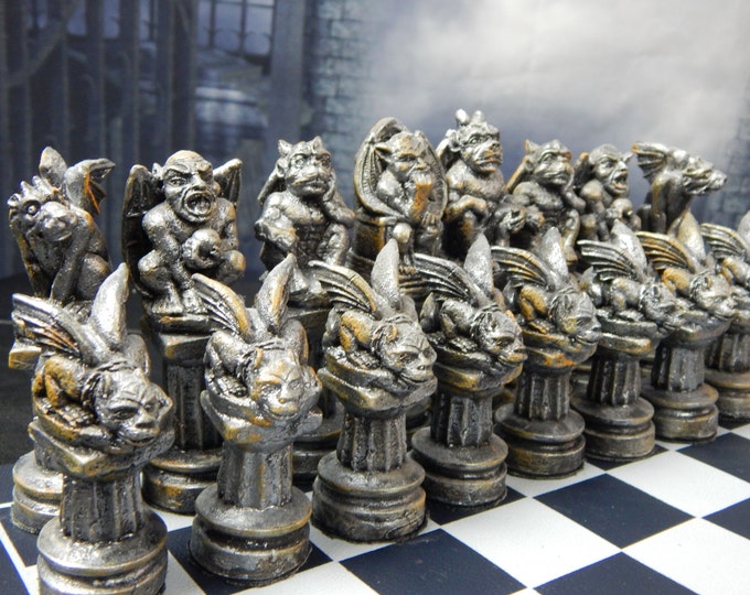 Gargoyles Chess Set Customisable Colours pieces Only | Etsy