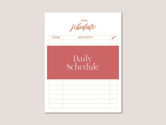 Printable Daily Schedule Homeschool Organization Calendar | Etsy