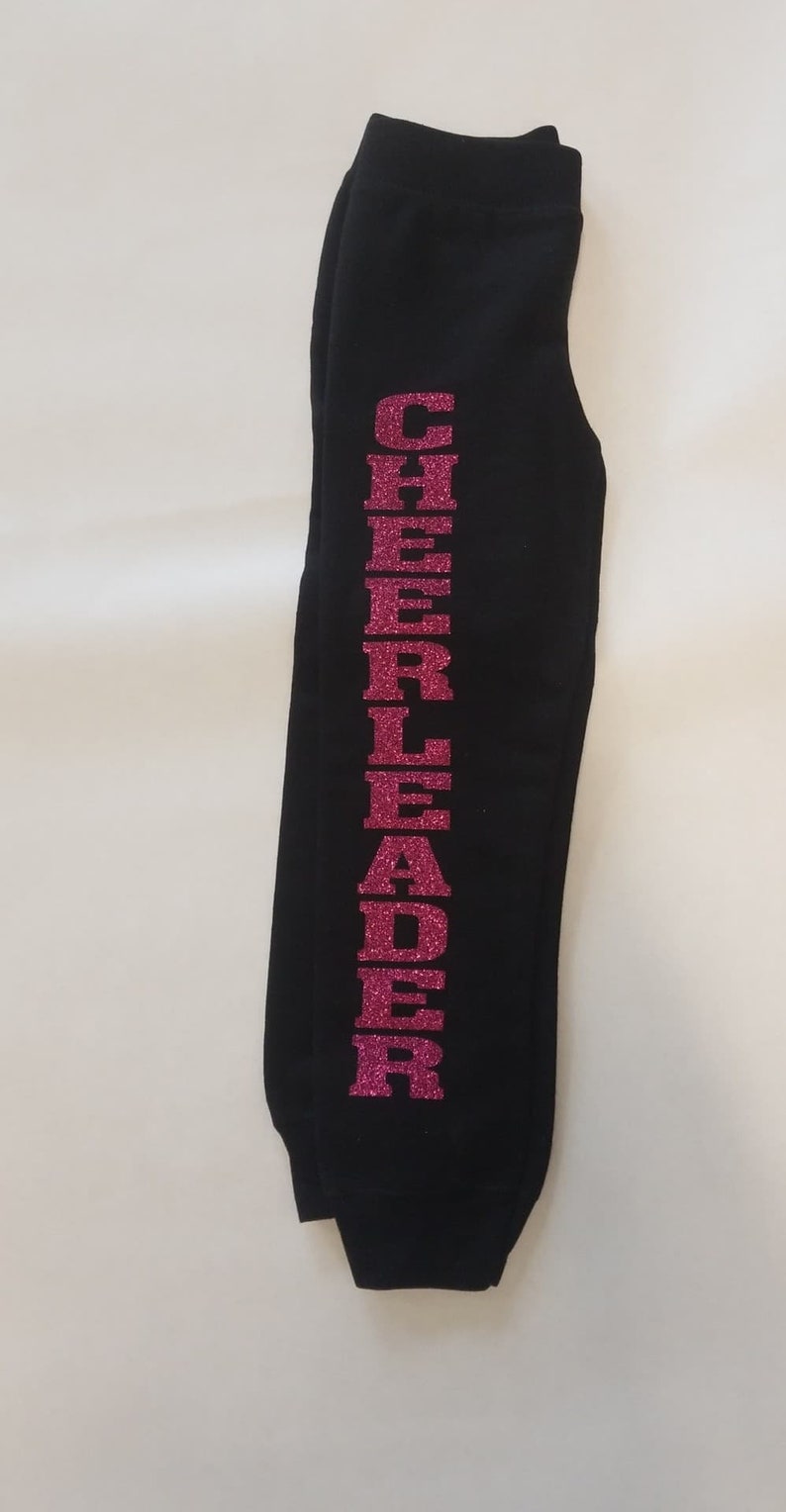 CHEERLEADER Sweatpants Fleece Sweats Lounge Pants Glitter | Etsy