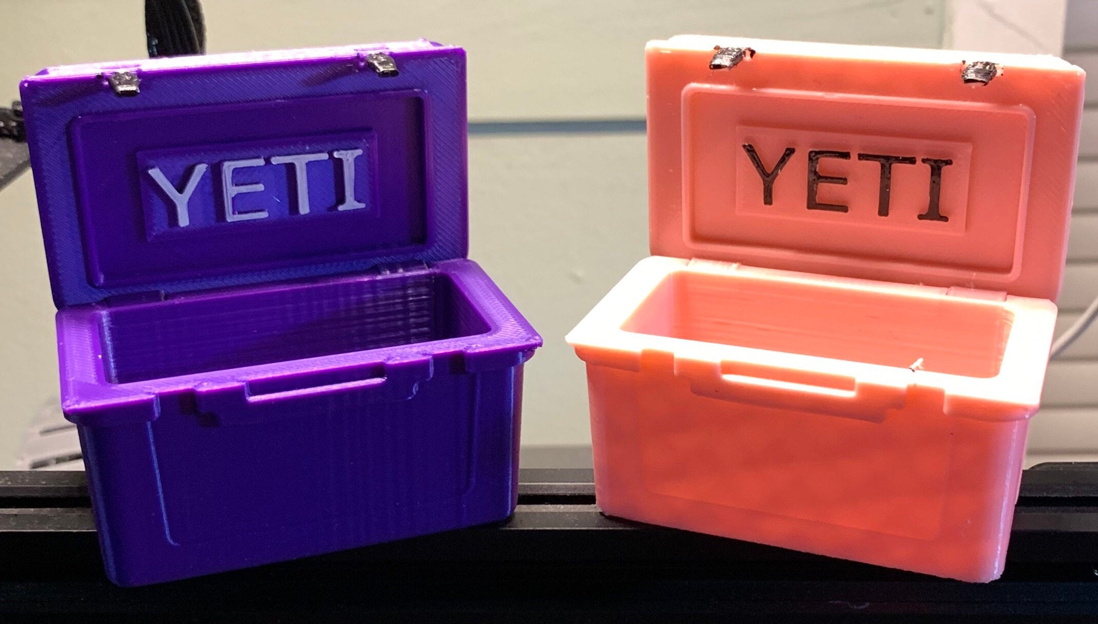 Mini 3D Printed Yeti Roadie Cooler Figurine Small Storage Container  Compartment 