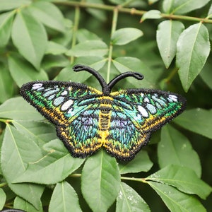 Butterfly Hair Clip - Butterfly Hair Bow - Butterfly Hair Accessories - Girls Hair Clip - Embroidered Bow -  Hair Clip - Butterfly Hair Pin