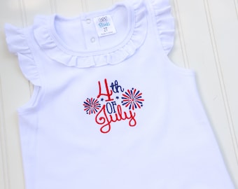 4th of July Romper - Patriot Romper - 4th Of July Outfit For Girl - Flutter Romper - Patriotic Kids Shirt - 4th Of July Shirt - 4th Of July
