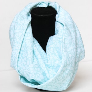 Blue Nursing Scarf Breastfeeding Cover Up Infinity Nursing Scarf Nursing Cover Up New Mom Gift Breastfeeding Scarf image 1