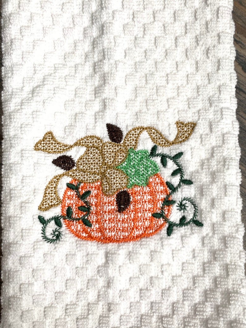 Pumpkin Hand Towel Thanksgiving Hand Towel Fall Decor Towel Fall Decor Fall Hand Towel Bathroom Decor Bathroom Hand Towel image 6