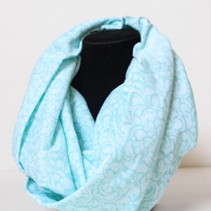 Blue Nursing Scarf Breastfeeding Cover Up Infinity Nursing Scarf Nursing Cover Up New Mom Gift Breastfeeding Scarf image 3