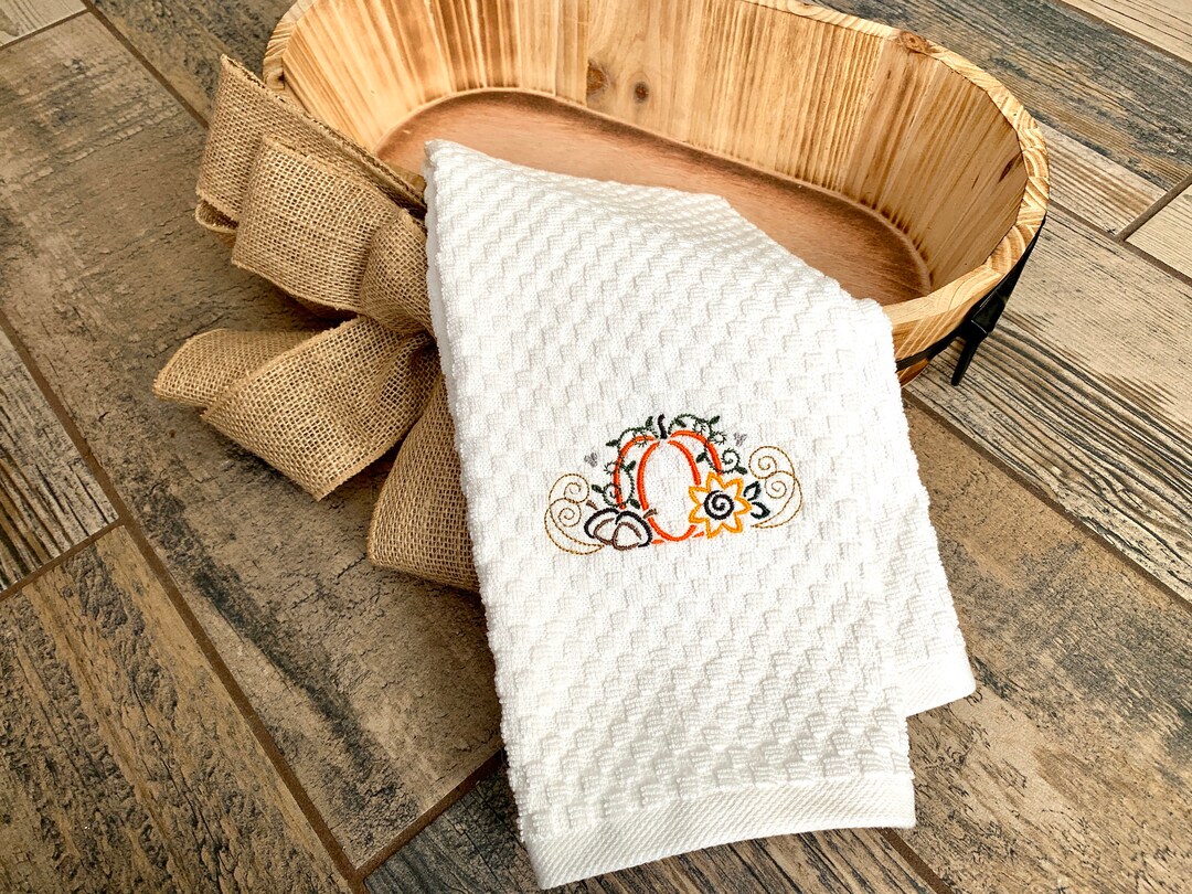 Pumpkin Hand Towel Thanksgiving Hand Towel Fall Decor Towel Autumn Hand