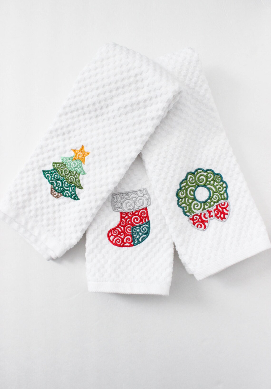 Christmas Kitchen Towels Christmas Towels Holiday Kitchen Etsy