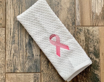 Pink Ribbon Towel - Breast Cancer Awareness - Pink Ribbon Awareness - Pink Ribbon - Awareness Ribbon Towel -