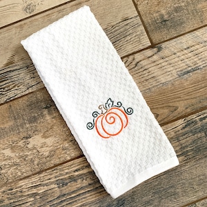 Pumpkin Kitchen Towel Thanksgiving Hand Towel Pumpkin Hand - Etsy