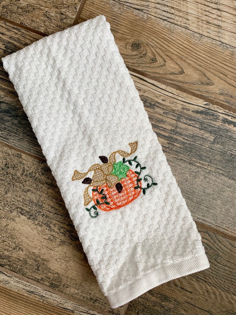 Pumpkin Hand Towel Thanksgiving Hand Towel Fall Decor Towel Fall Decor Fall Hand Towel Bathroom Decor Bathroom Hand Towel image 3