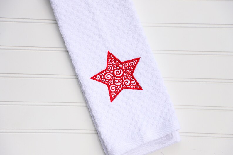 Patriotic Kitchen Towel Star Kitchen Towel 4th Of July Towel Americana Kitchen Towel Americana Kitchen Decor Patriotic Kitchen image 2