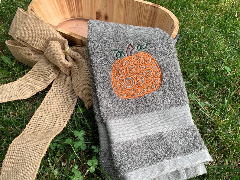 Pumpkin Hand Towel Thanksgiving Hand Towel Fall Decor - Etsy