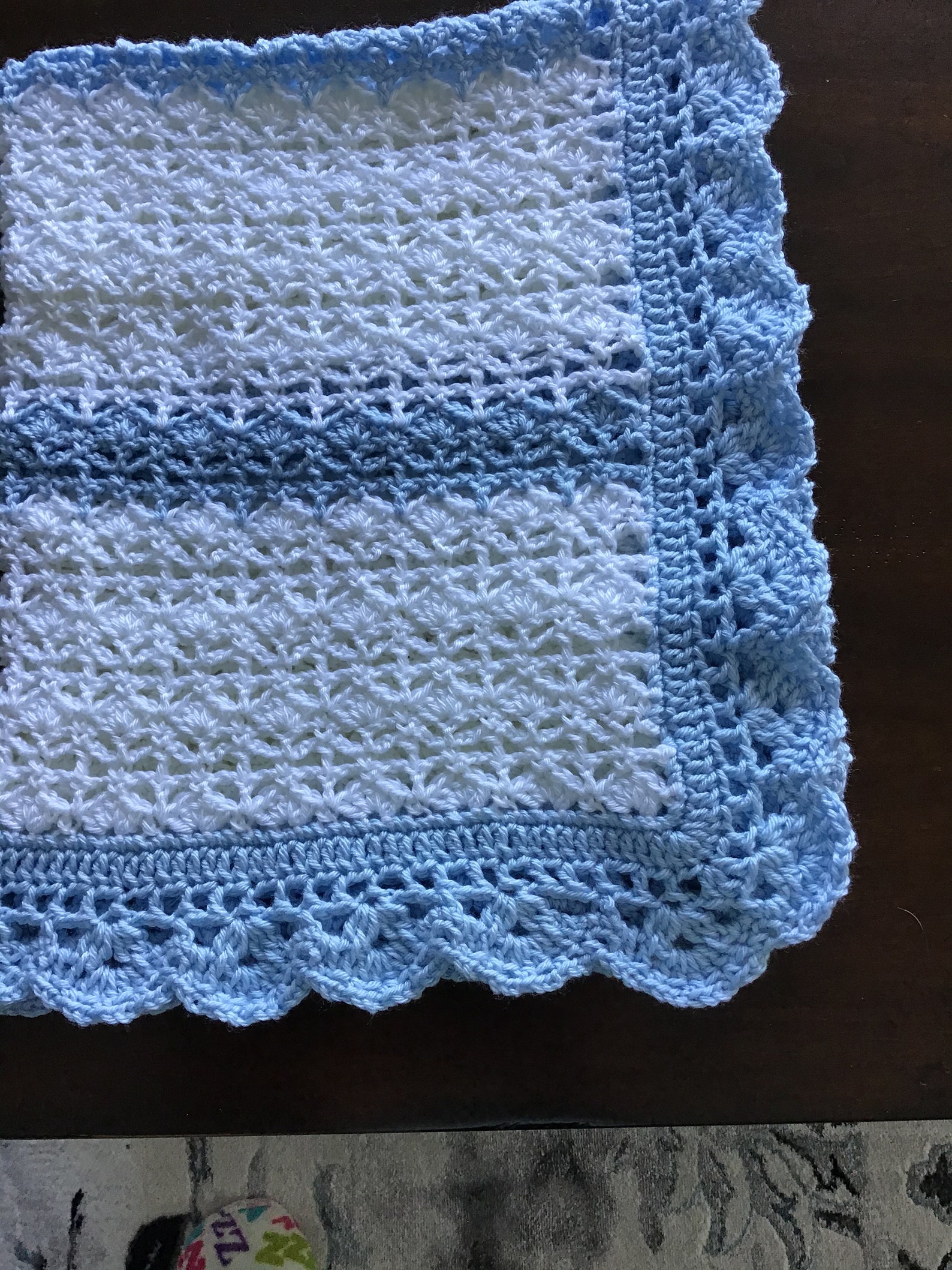 New Handmade Crochet Baby Blanket / Shawl Etsy