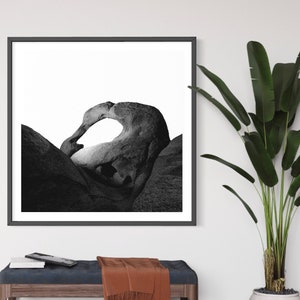 Fine Art Photography Print Alabama Hills Eastern Sierra highway 395 Landscape Modern Minimal Wall Art Southwest Mojave Desert Black & White