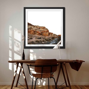 Fine Art Photography Print Red Rock Canyon, Desert Wall Art, Sunset Landscape Photo, Modern Minimal Wall Art, Southwest Decor, Home Decor,