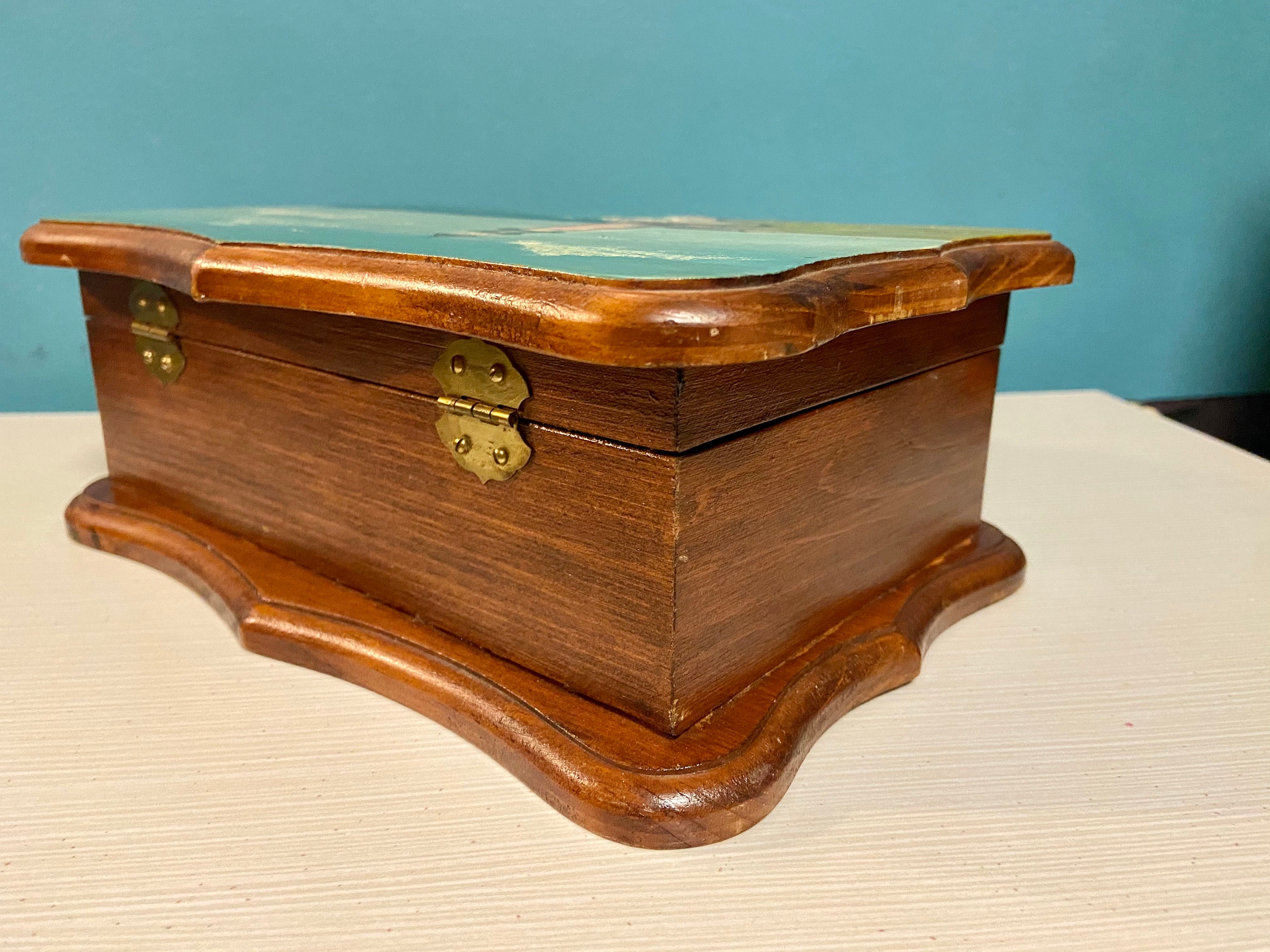 OOAK Hand Painted Lighthouse Jewelry Box Etsy