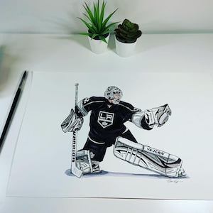 Jonathan Quick // Los Angeles Kings // Portiere // Hockey // NHL // Acquerello