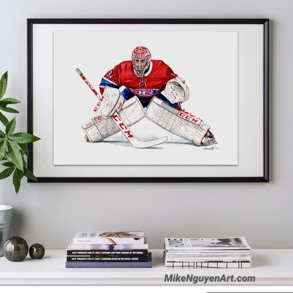 Carey Price // Montreal Canadiens // Hockey Goalie // NHL // Watercolour Painting