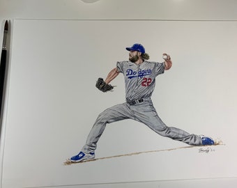 Clayton Kershaw Baseball Playe98 Canvas Poster Wall Art Decor Print Picture  Paintings for Living Room Bedroom Decoration Frame