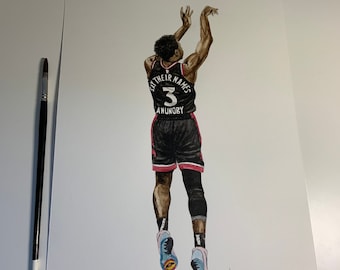 OG Anunoby // Buzzer Beater // Toronto Raptors // Basketball // NBA // MVP // We The North // 2019 Champions // Watercolour Painting