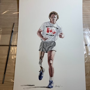 Terry Fox // Winnipeg // Toronto // Across Canada Runner // Marathon of Hope // Acquerello // Eroe canadese