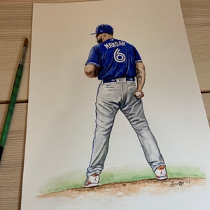 Alek Manoah by MikeNguyenArt // Toronto Blue Jays // Baseball // MLB // Watercolour Painting