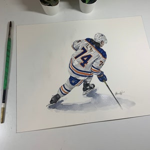 Ethan Bär // Edmonton Oilers // Hockey // NHL // Aquarell Malerei