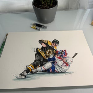 Brad Marchand “Not in my house!” Line by MikeNguyenArt // Brad Marchand // Hockey // NHL // Watercolour Painting