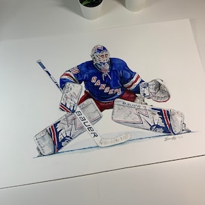 Pencil drawing of Igor Shesterkin : r/rangers