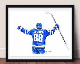 William Nylander // Toronto Maple Leafs // Hockey // NHL // Watercolour Painting