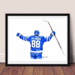 William Nylander // Toronto Maple Leafs // Hockey // NHL // Aquarell Malerei