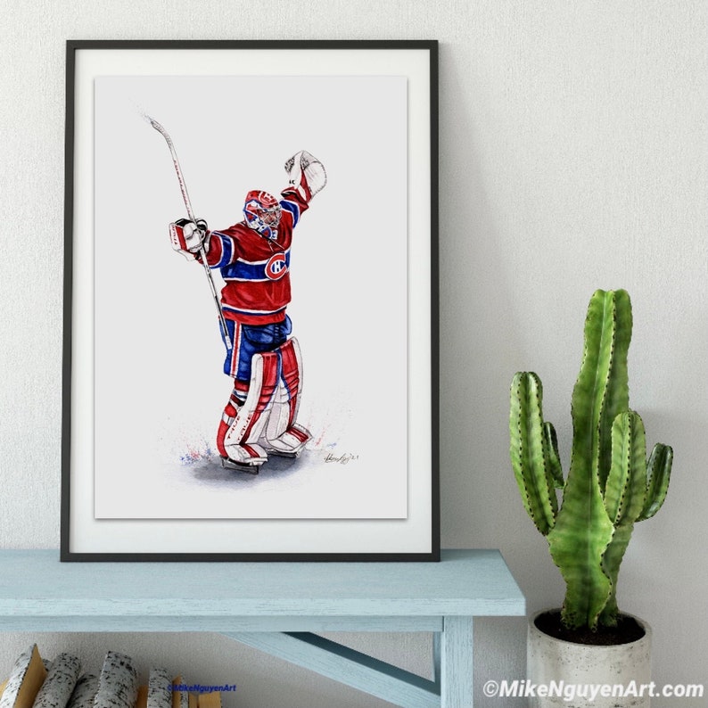 Vitória de Carey Price // Montreal Canadiens // Goleiro de Hóquei // NHL // Pintura em Aquarela imagem 2