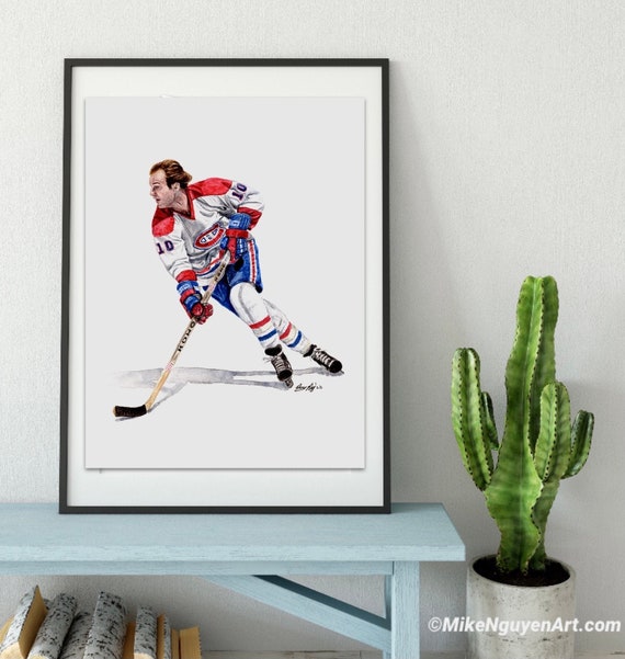 Custom Hockey Jersey Guy Lafleur Autographed Signed Montreal Red