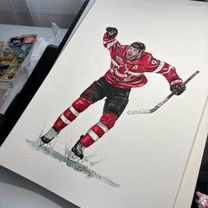 Connor McDavid // Kanada // Hockey // NHL // // Aquarell Malerei