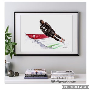 Sam Adekugbe Painting by MikeNguyenArt // 2021 Canada Soccer // Watercolour Painting