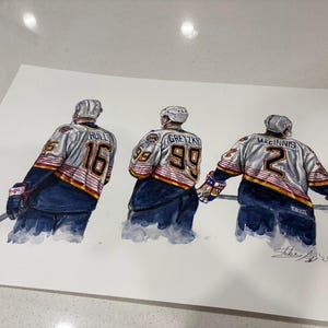 Blues Line  by MikeNguyenArt // St. Louis Blues // Hockey // NHL // Watercolour Painting