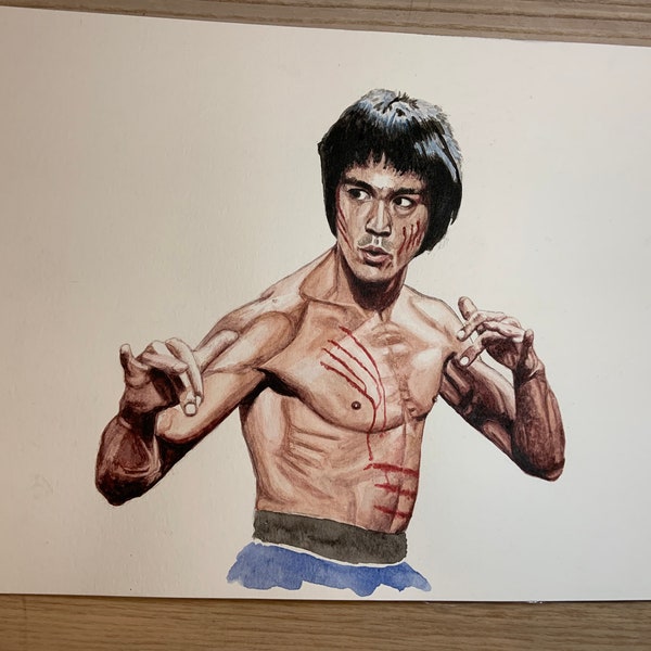 Bruce Lee // Kung Fu // Actor // Watercolour Painting