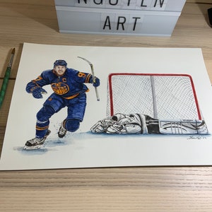 Connor McDavid GM 7 Part 2 // Edmonton Oilers // Hockey // NHL // Watercolour Painting