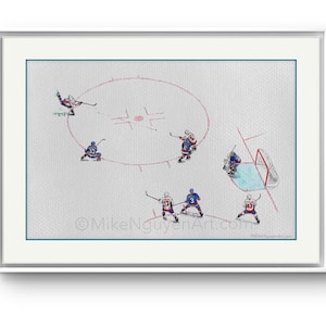 Alex Ovechkin 895 moment by MikeNguyenArt // Stanley Cup Champ // Washington Capitals // Hockey // NHL // Watercolour Painting