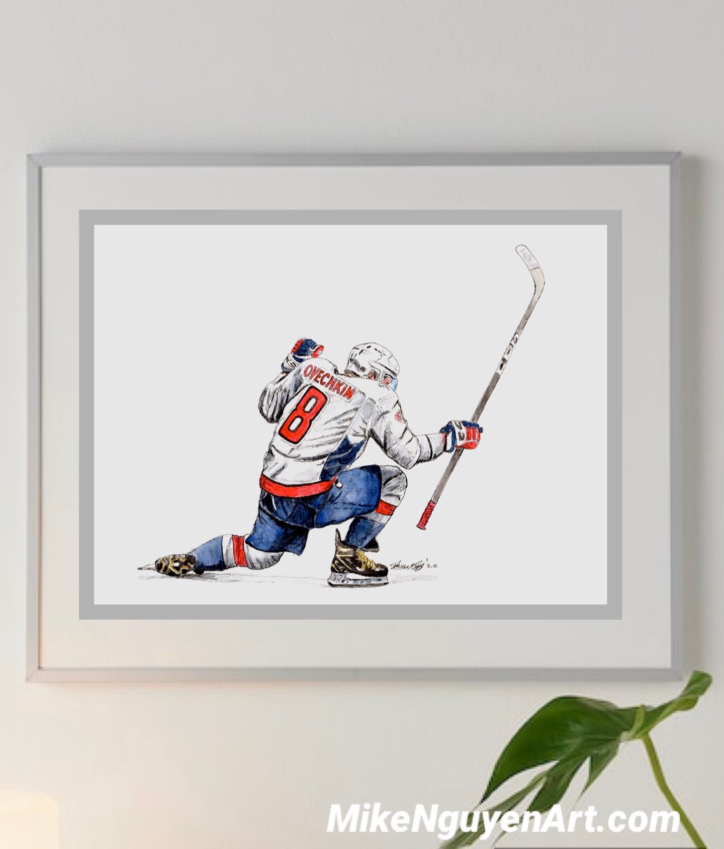  GuangYing Russian Professional Ice Hockey Left Winger Alexander  Ovechkin Poster Wall Art Poster Scroll Canvas Painting Picture Living Room  Decor Home Framed/Unframed 20x30inch(50x75cm): Posters & Prints