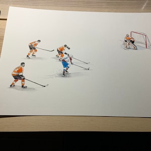 Cale Makar-doel van MikeNguyenArt // Colorado Avalanche // Hockey // NHL // Aquarel