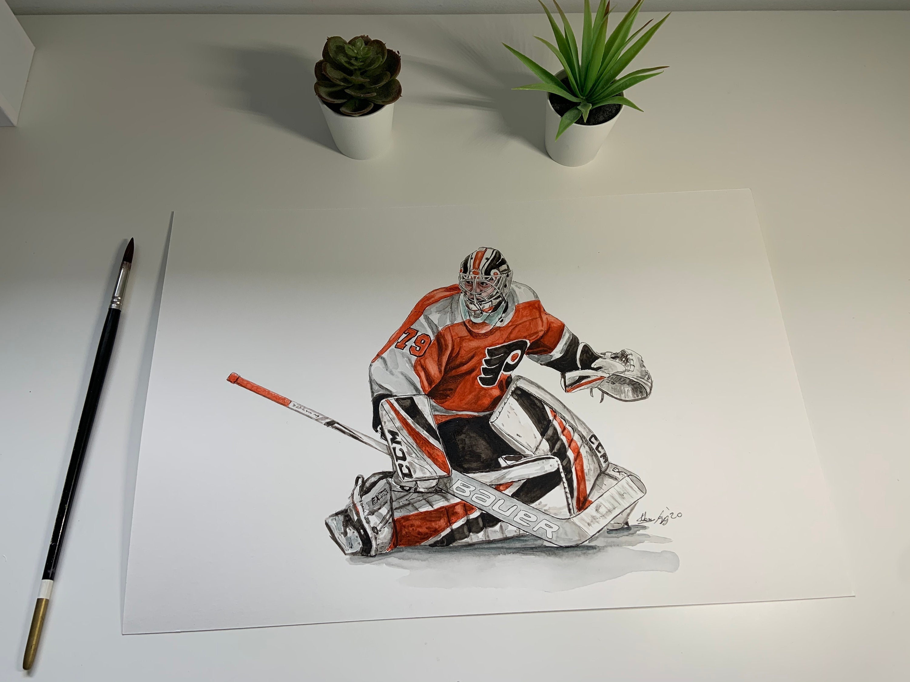 Carter Hart Philadelphia Flyers // Portero // Hockey // NHL Etsy México