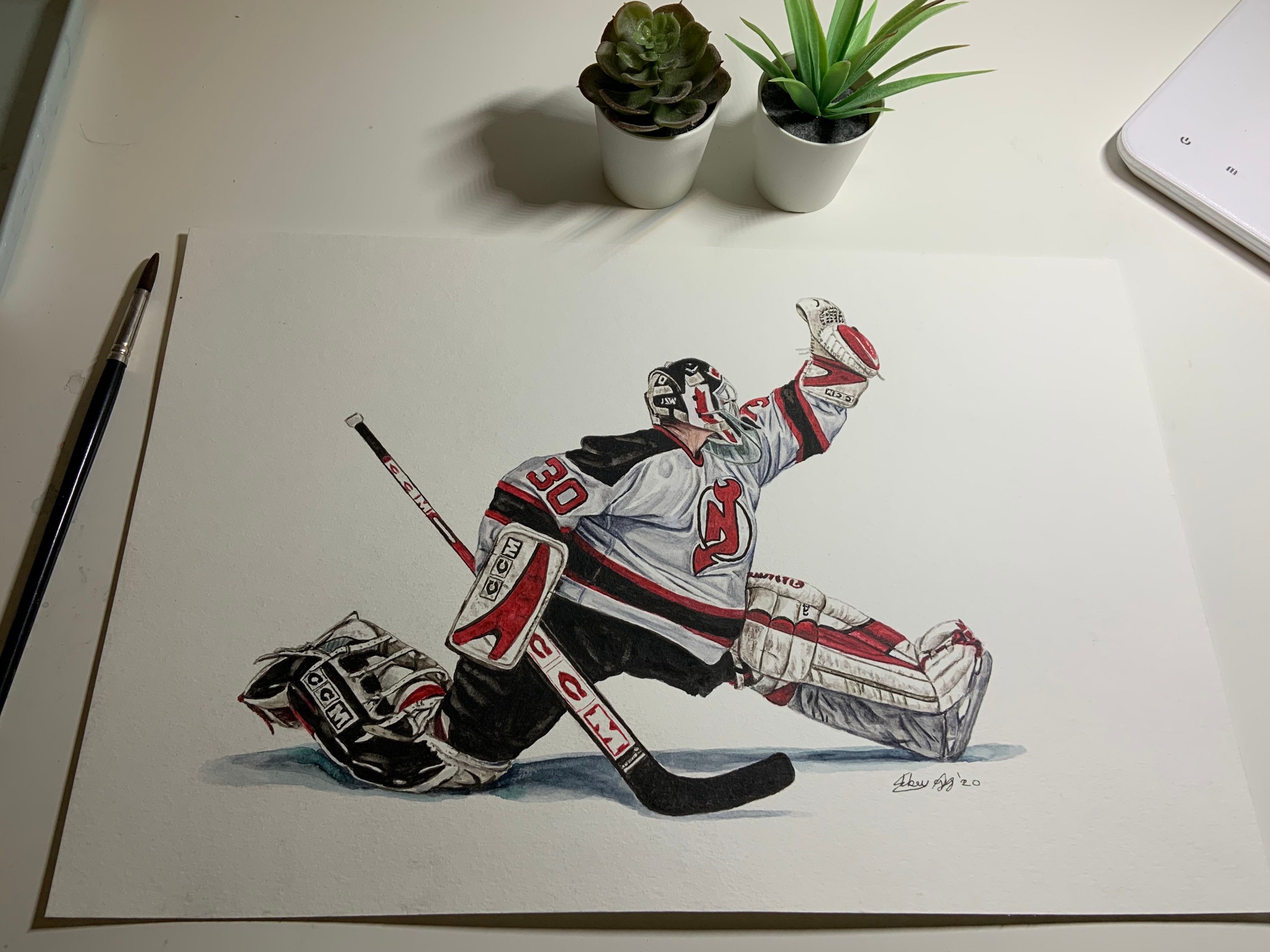  Martin Brodeur Canvas Print - New Jersey Devils Hockey