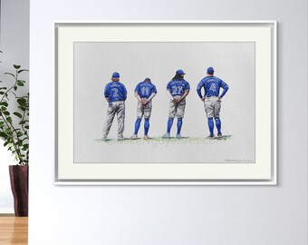 Line Up 2024 Blue Jays par MikeNguyenArt // Blue Jays de Toronto // MLB // Baseball // Peinture à l'aquarelle