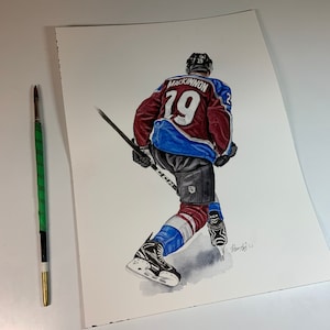 Nathan Mackinnon // Colorado-lawine // Hockey // NHL // Aquarel